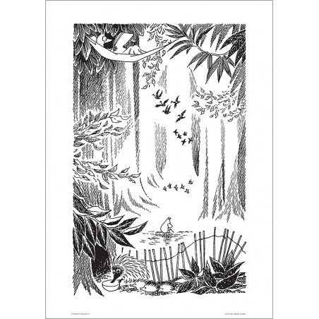 Moomin Poster Forest Opening Tove Jansson 50 x 70 cm