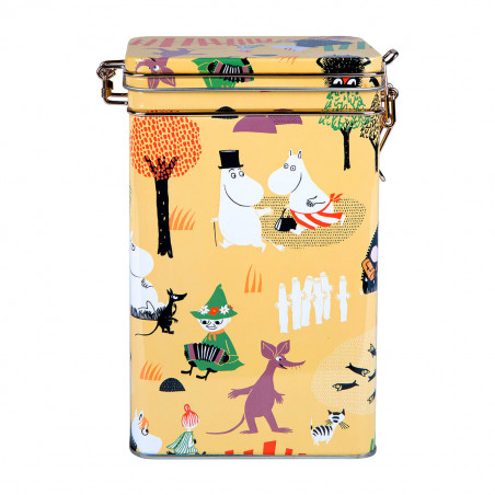 Moomin Coffee Tea Tin Box Forest Walk Yellow