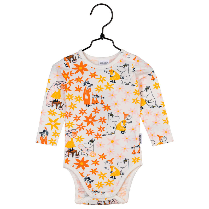 Moomin Wallpaper Bodysuit Off-White