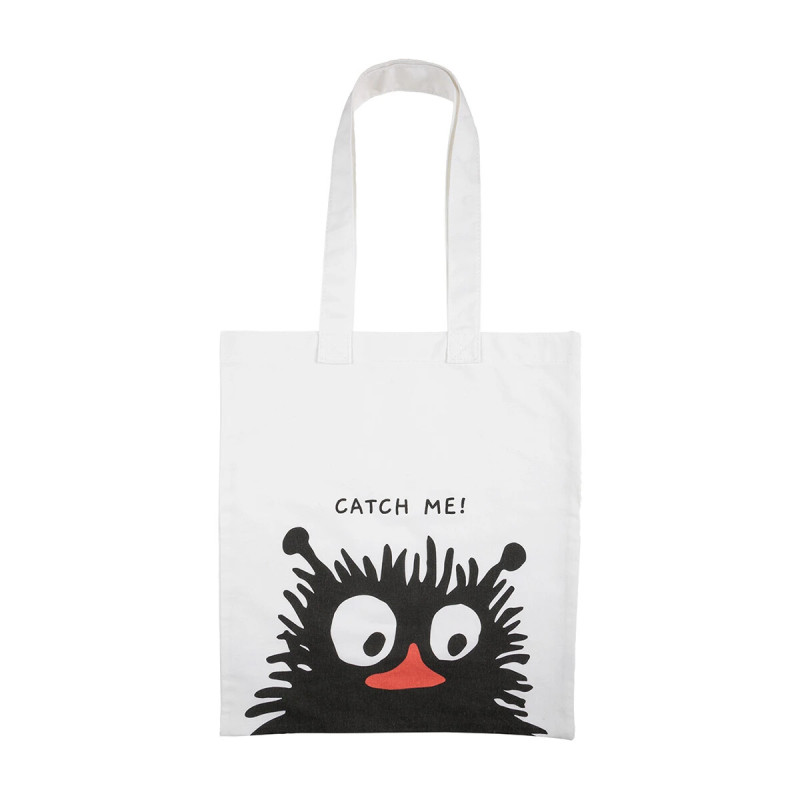 Moomin Stinky Catch Me White Flat Totebag Ecobag Cotton