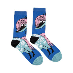 Moomin Flower Horse Socks Blue