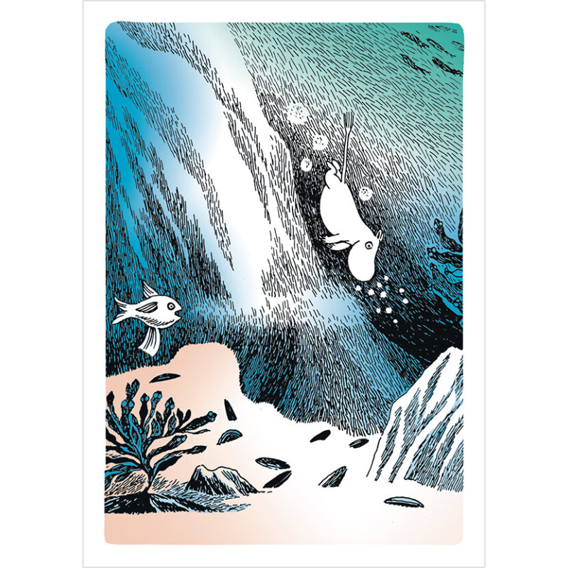 Moomin Postcard Moomintroll Dive