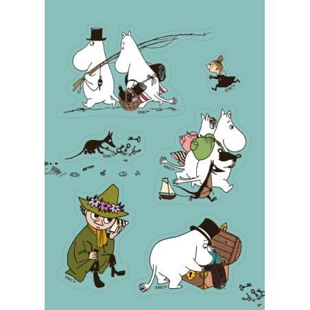 Moomin Sticker Postcard Trip