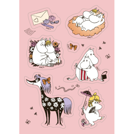 Moomin Sticker Postcard Love