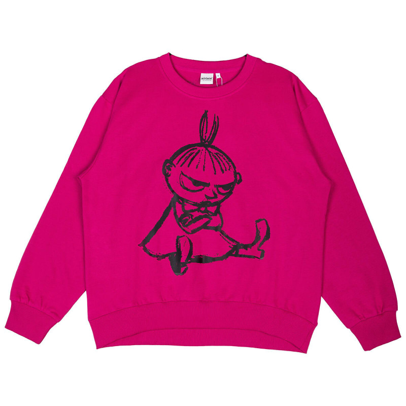 Moomin Manna Sweatshirt Sketch Little My Fuchsia