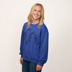 Moomin Manna Sweatshirt Sketch Hattifatteners Blue