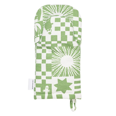 Moomin Oven Mitt 15x34 cm Party Green