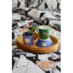 Moomin Duvet Cover Pillowcase Set 150 x 210 cm Comic Strip Black