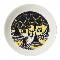 Moomin Collectors Plate 19 cm 2-pack Yellow and Hurray