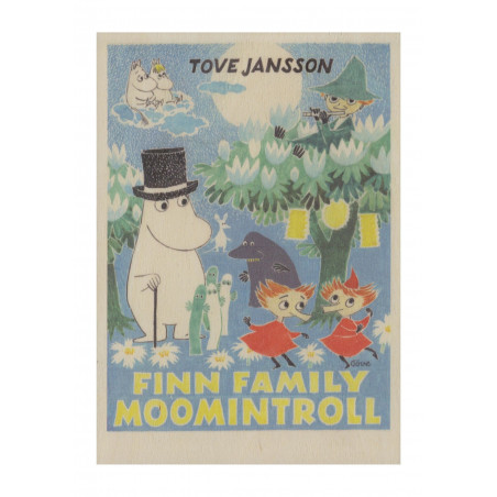 Moomin Wooden Large Postcard Birch Plywood Finn Family Moomintroll