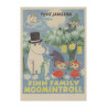 Moomin Wooden Large Postcard Birch Plywood Finn Family Moomintroll