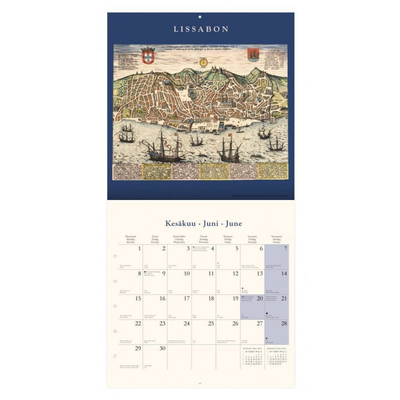 John Nurminen 2021 Wall Calendar European Cities Putinki 30 x 30 cm