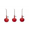 Iittala Oiva Toikka Glass Apple Red 60 mm Set of 3