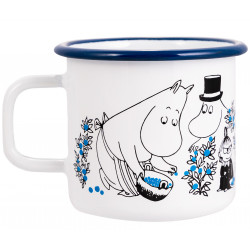 Moomin Enamel Mug 0.37 L Blueberry