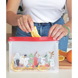 Moomin Characters Zip Lock Reusable Plastic Pouch Bag